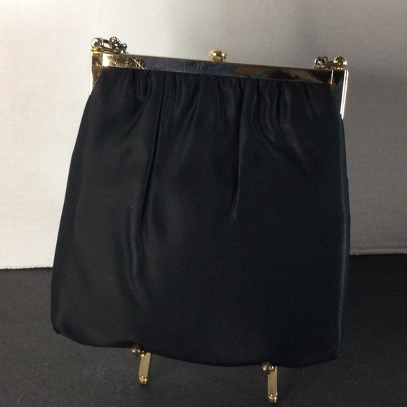 Vintage satin purse with coin purse - Picture 5 of 8